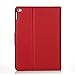 Bear Motion Case for Apple iPad Air 2 (iPad 6) - Luxury Top Layer Buffalo Hide Vintage Leather Case for Apple iPad Air 2 Support Smart Cover Function (iPad Air 2, Curve Black/Red)