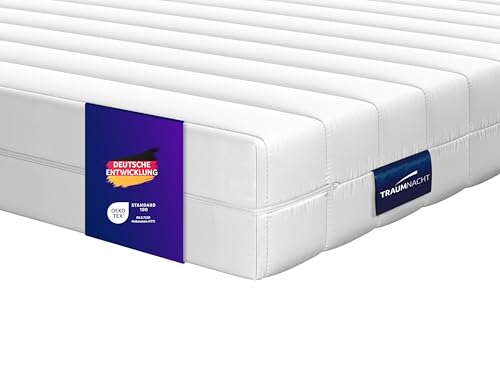 Traumnacht Basic 2 in 1 Duo Kaltschaummatratze orthopädisch 140x200 cm | H2/H3 | 7-Zonen ergonomisch | Öko-Tex Zertifiziert | 17 cm Höhe | Deutscher Q