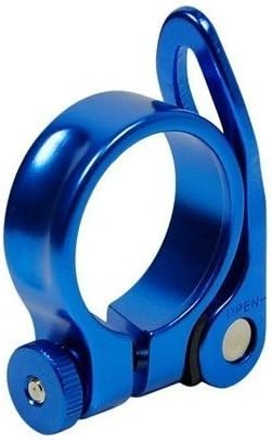 True Gineyea Road Bike MTB Seatpost Clamp Seat Post Clamp Quick Release Qr 34.9mm (Blue)