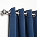 Best Home Fashion Thermal Insulated Blackout Curtains - Antique Bronze Grommet Top - Navy - 52