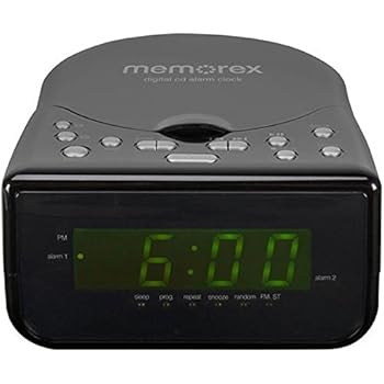Amazon.com: Memorex Top Loading CD Dual Alarm Clock AM/FM ...