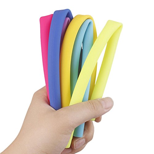 6 x Silicone Drinking Straws, Reusable Silicone Drinking Straws Extra Long Flexible Straws with Cleaning Brush