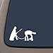 DD128 Darth Vader Walking AT-AT Star Wars Inspired Decal Sticker | 7-Inches By 3.5-Inches | Premium Quality White Vinyl