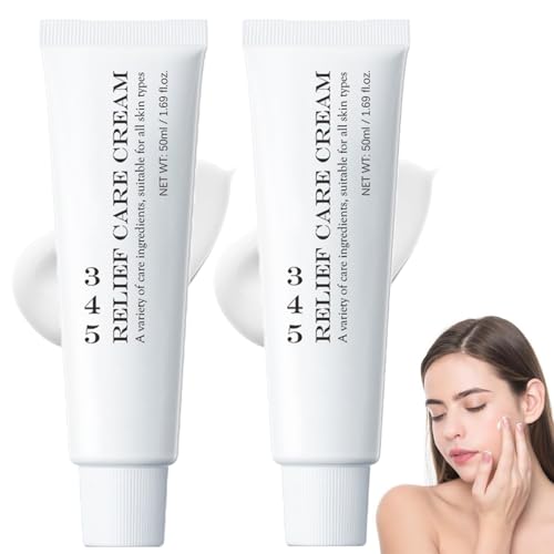 YOOJ® 2 Pcs 345 Relief Cream, Soothing Recovery & Moisture Daily Face Moisturizer, Korean Soothing Moisturizer, 345 Repair Barrier Cream for All Skin Types (50ml/1.69floz)