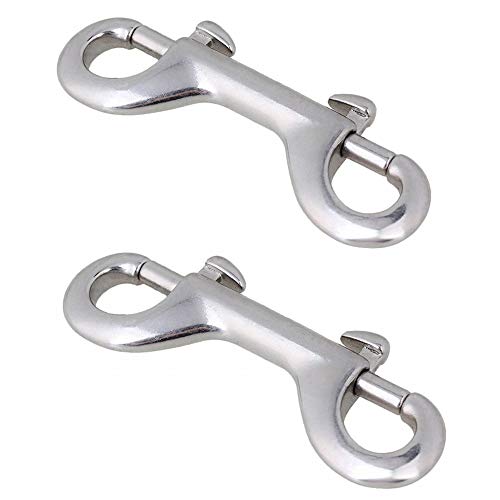 AOWISH 2-Pack 316 Stainless Steel Double Ended Bolt Snap Hook 4-1/2'' Double End Snaps Hooks Scuba Diving Clips[Marine Grade] for Water Bucket/Dog Leash/Pet Feed Bucket&Hammock/Horse Tack/Keys & More - Thumbnail 3
