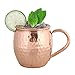 Set of 2 Moscow Mule Copper Mugs 16 OZ - Two Copper Shot Glass Included - 100% Solid Pure Copper Hammered Barrel Cup Mug with No Inner Lining by Foodie Aid