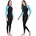 Dark Lightning 3/2mm Wetsuit Women, Women's Wetsuit Long Sleeve Full Suit Premium Neoprene Womens Suit Scuba Diving/Surf/Canoe, Jumpersuit (Size6/S)