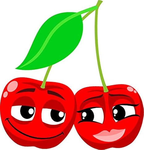 Amazon Com Cute Happy Silly Face Fruit Emoji Cartoon Vinyl Sticker Cherries Automotive