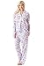Casual Nights Women's Long Sleeve Floral Lace Trim Pajama Set
