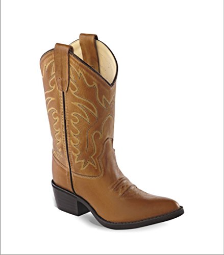 Old west western boot tan leather boots 7 m us big kid