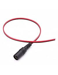 wildhd 10 Pack Pigtail macho y 10 Pack DC Pigtail hembra, cámara de seguridad Pigtail de DC y DC Power Pigtail Cable Adaptador Conector para CCTV DVR de Vigilancia Sistema de Video (2.1 x 5.5 mm)