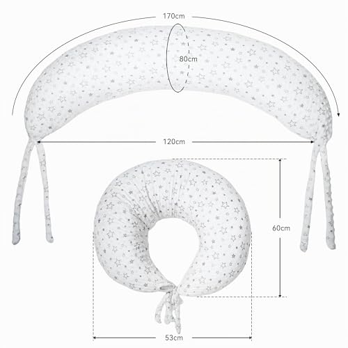 DancesCat 170 cm Pregnancy Pillow for Sleeping, XXL Nursing Pillow, Nursing and Pregnancy Pillow with Washable Cover, Baby Nursing Pillow, Sleep, Nursing
