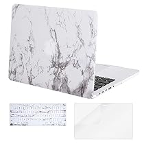 Mosiso Plastic Hard Case with Keyboard Cover with Screen Protector for Macbook Pro 13 Inch with Retina Display No CD-ROM (A1502/A1425), Marble Pattern