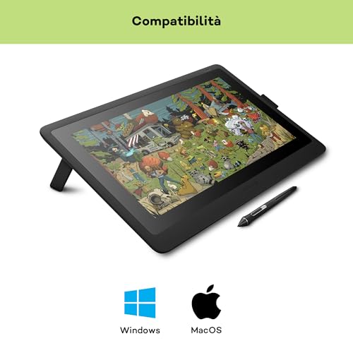 Wacom Cintiq 16 2.5K Pen Display with Wacom Pro Pen 2 | Graphics tablet (requires PC), natural paper and pen feel, HD sharpness and Japanese ergonomic design