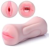 Original Secret Servicer Realistic Pocket Pussy and Mouth Male Masturbator with Teeth and Tongue, 16.2 Ounce