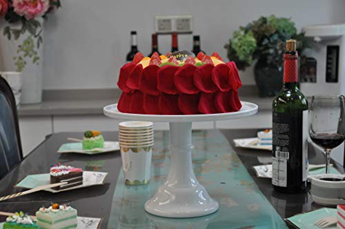 Round Cake Stand 11.7" Cake Display Stand Dessert Cupcake Display Tray for Graduation,Wedding,Birthday,Party,Anniversary,Ceremony(1Pack, White)