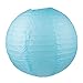 WYZworks Round Paper Lanterns 10 Pack (Light Blue, 10