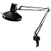 LEDU L445BK 3-Way Clamp Mount Fluorescent/Incandescent Swing Arm Lamp, 37.5