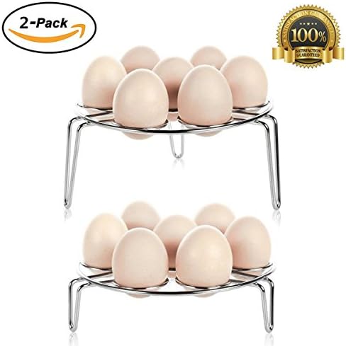 KLIOLO Egg Steamer Hard Boiled Stand Rack for Instant Pot and Pressure Cooker Stainless Steel 2 Packs