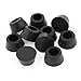 uxcell 10 Pcs 15mm Dia. Cone Shaped Furniture Black Rubber Foot Covers Pads