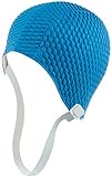Retro Bubble Crepe Swim Bathing Cap with Chin Strap (Available in 6 colors)
