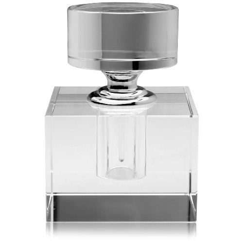 4.25-Inch Tall Amari Cube Glass Perfume Bottle