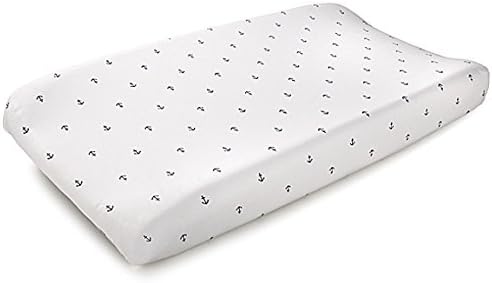 Navy Mini Anchors Contoured Changing Pad Cover
