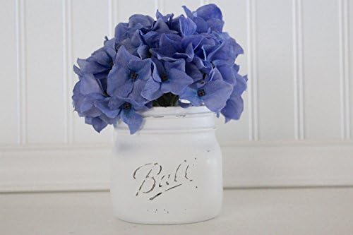 Rustic Farmhouse White Mason Jar-Office Organization