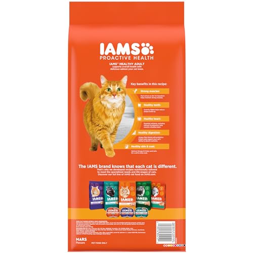 IAMS PROACTIVE HEALTH ADULT HEALTHY DRY CAT FOOD WITH SALMON, 7 LB. BAG