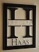 MRC Wood Products Personalized Acrylic Family Name Sign With Monogram 13x16