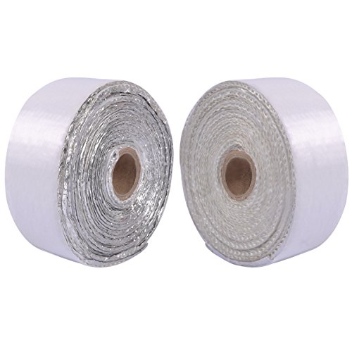 AutoEC Heat Shield Tape, Self-Adhesive Heat Reflective Tape Roll, Adhesive Backed Heat Barrier for Car, Truck, Motorcycle (1.5"X 15')