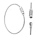 WZT 50 PCS Length: 8in Stainless Steel Wire Ring Keychain Cable Key Luggage tag rope Ring for Outdoor Hiking Hanging Luggage Tag Keyrings and ID Tag Keepers Key Holder Smart Key Ring Organizes