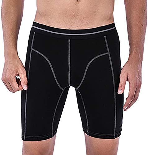 Deloito Mens Swimming Trunks Boxer Shorts Long Legs Stretch Quick Dry for Running Training Workout Swim Sports Underwear Knickers