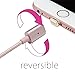 HKW Magnetic Lightning Charging Cable 4-Feet/1.2m For iPhone - Pink