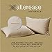 AllerEase Organic Cotton Pillow Protectors, Standard/Queen, Beige Cream/White 2 Count