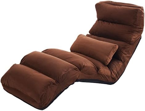 Sofa Couch Beds Lounge Chair W/Pillow Folding Lazy Sofa Chair Stylish New Coffee