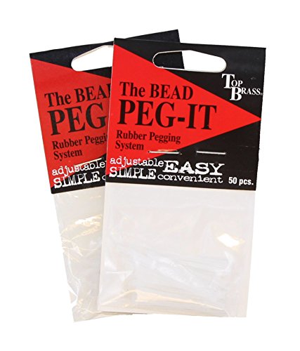 Top Brass Bead Peg-It, 100 Piece Bulk Pack, Natural Clear Color - Thumbnail 3