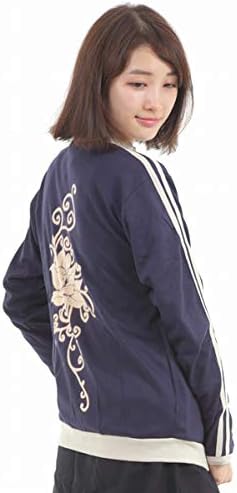 Lotus Pattern Jersey Jacket Zip Up Hoodie Tunic Ethnic Women