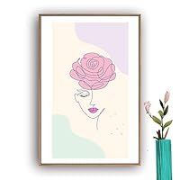 Framed Canvas Wall Art Picasso Poster Print of Woman Canvas Prints Home Artwork Decoration for Living Room,Bedroom - 16x24 inches