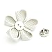 Smart Man Men's Lapel Flower Handmade Boutonniere Pin for Suit - White