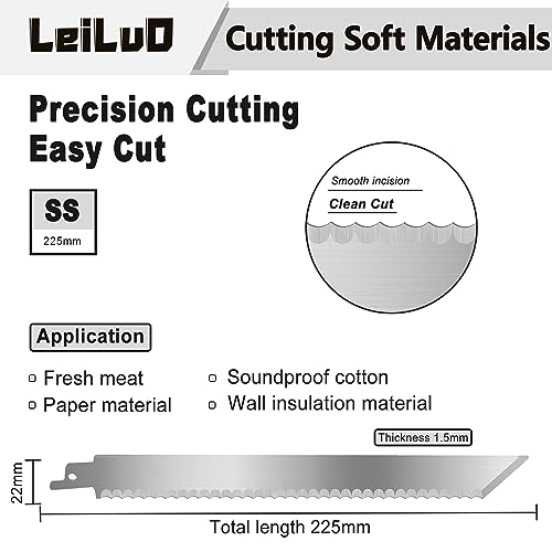LEILUO 2Pcs Reciprocating Saw Blades Foam Insulation, Sawzall Blades Set photo 9