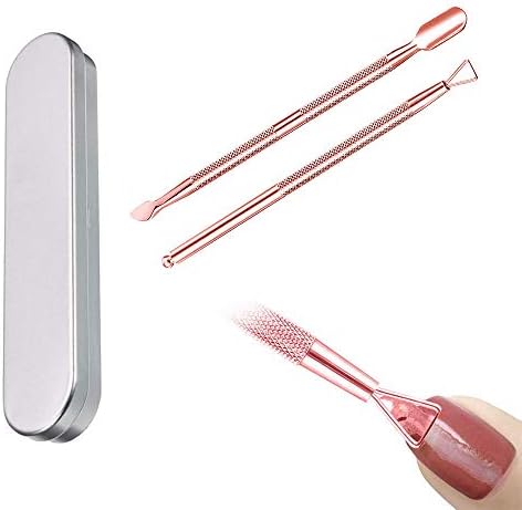 WJIASI Cuticle Pusher Remover Kit,Triangle Cuticle Peeler Scraper+ UV Gel Polish Soak Off Remover Tool,2 Pack