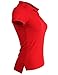Luna Flower Women's Short Sleeve Cotton Slim Fit Polo Shirt (GTEW103)
