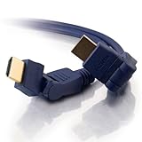 C2G/Cables to Go Velocity 40570 High-Speed HDMI Cable with Rotating Connectors (6.5 Feet/2.0 Meters, Blue)