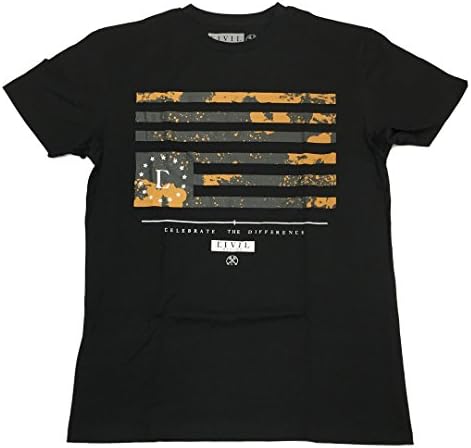 Civil Regime "Bleached Flag" Short Sleeve Tee (Black) Men's Graphic T-Shirt