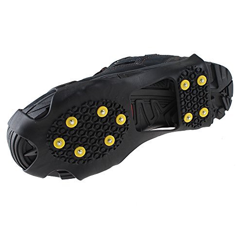 Non-slip Over Shoe, AGPtek Climbing Snow & Ice Cleats Grips Anti-Slip Studded Ice Traction Shoe Covers Spike Crampons Cleats Size S /M/ L/XL (Extra Large)