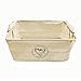 Storage Bin Organizer Basket Cube with Handles Large Canvas Fabric Cotton Linen Collapsible (11.42 x 8.46 x 6.3inch) (ASAPS)