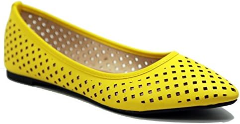 Walstar Women's Comfortable Point Toe Flat Pumps Shoes