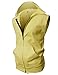 H2H Mens Active Casual Fashion Lightweight Sleeveless Zip-up Vest Tank Hoodies