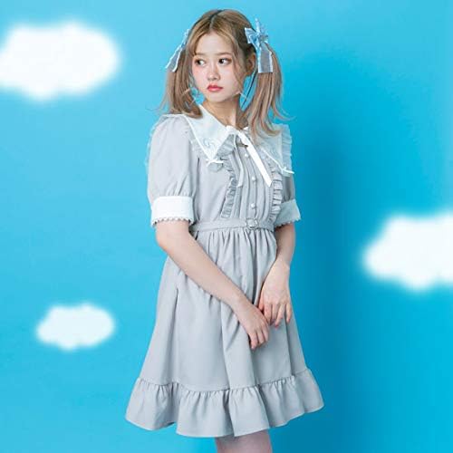 Amazon Dearmylove シナモロールコラボ シナモロール学園ワンピース ショート 無地 Mサイズ 夢展望 ユメテンボウ サンリオ 服 ファッション小物 通販